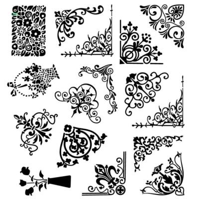 Lace House Alphabet Number Transparent Silicone Clear Stamps Scrapbook Thanks