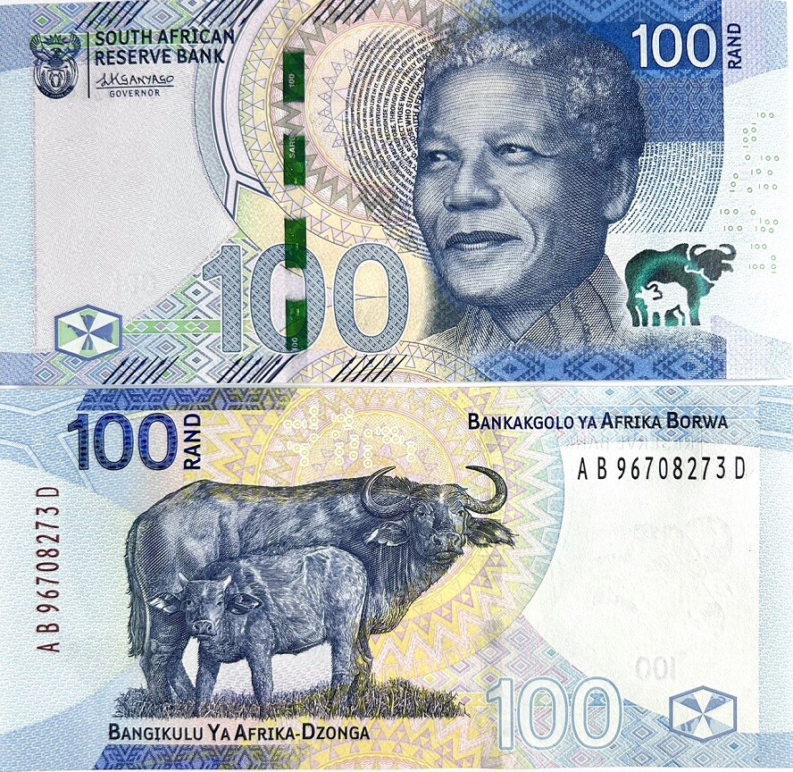 South Africa 100 Rand 2023 P 151 New Family Design UNC Cape buffalos
