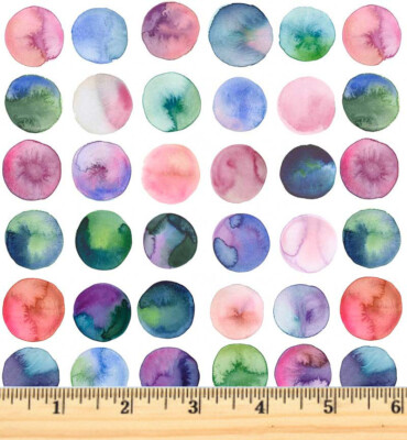 Gemstones Multi Set Circles Fabric 5223 MU  Half yards and up in continuous cut