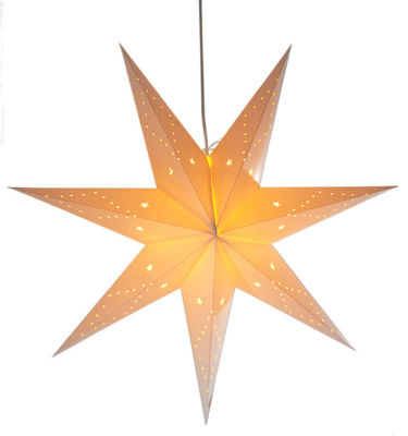 Papierstern weiß 76cm zum hängen - Leuchtstern Weihnachtsstern Fensterdeko Stern