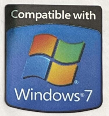 1 PCS Compatible with window 7 Badge Logo Decal Sticker 18mm x 20mm USA Seller
