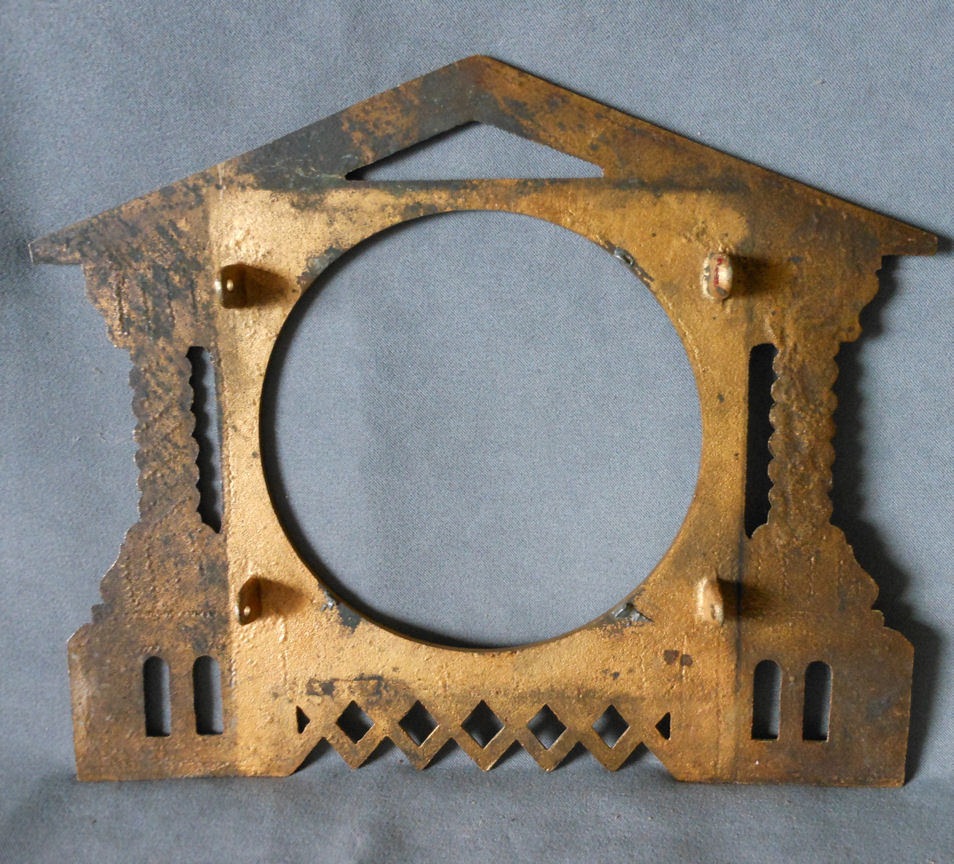 Antique c1880 Eastlake, Victorian Gilt Brass Picture Frame, Clock Face