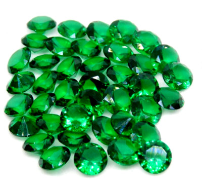 10 pcs Lot Green Emerald Round Cut 6X6 mm Loose Gemstone Certified