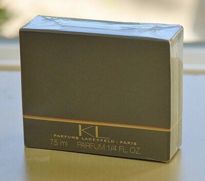 Vtg * KL  by KARL LAGERFELD * splash PURE PARFUM 1/4 oz~7,5 ml OLD BETHCO SEALED
