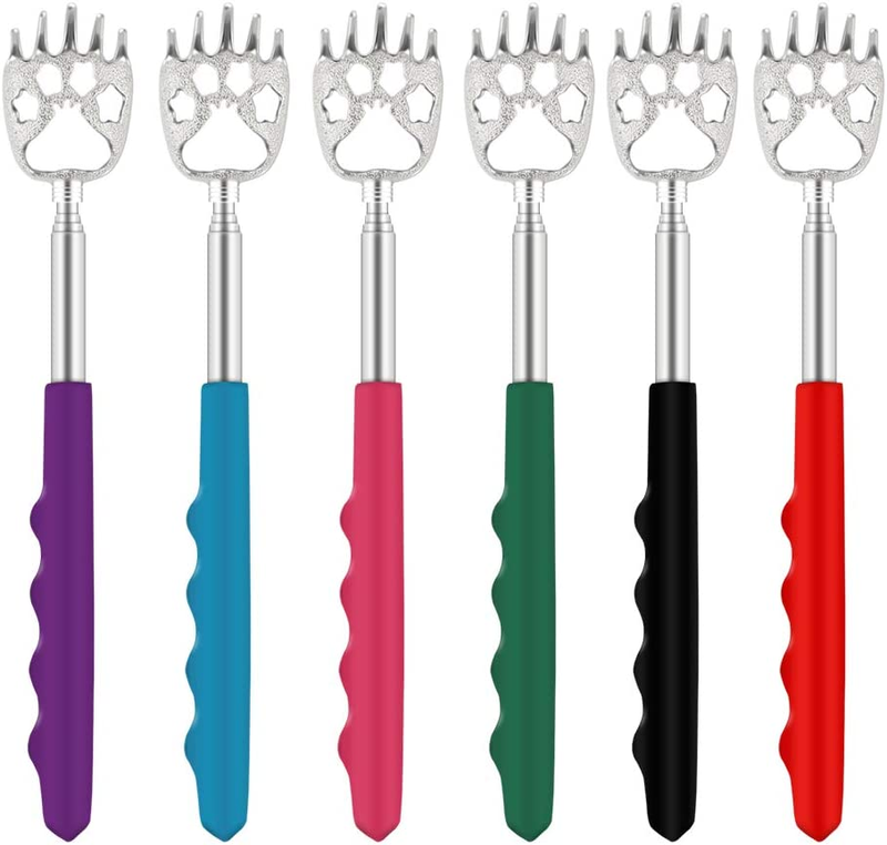 6 Pack Telescoping Back Scratcher - Bear Claw Back Scratchers - Portable Exte.