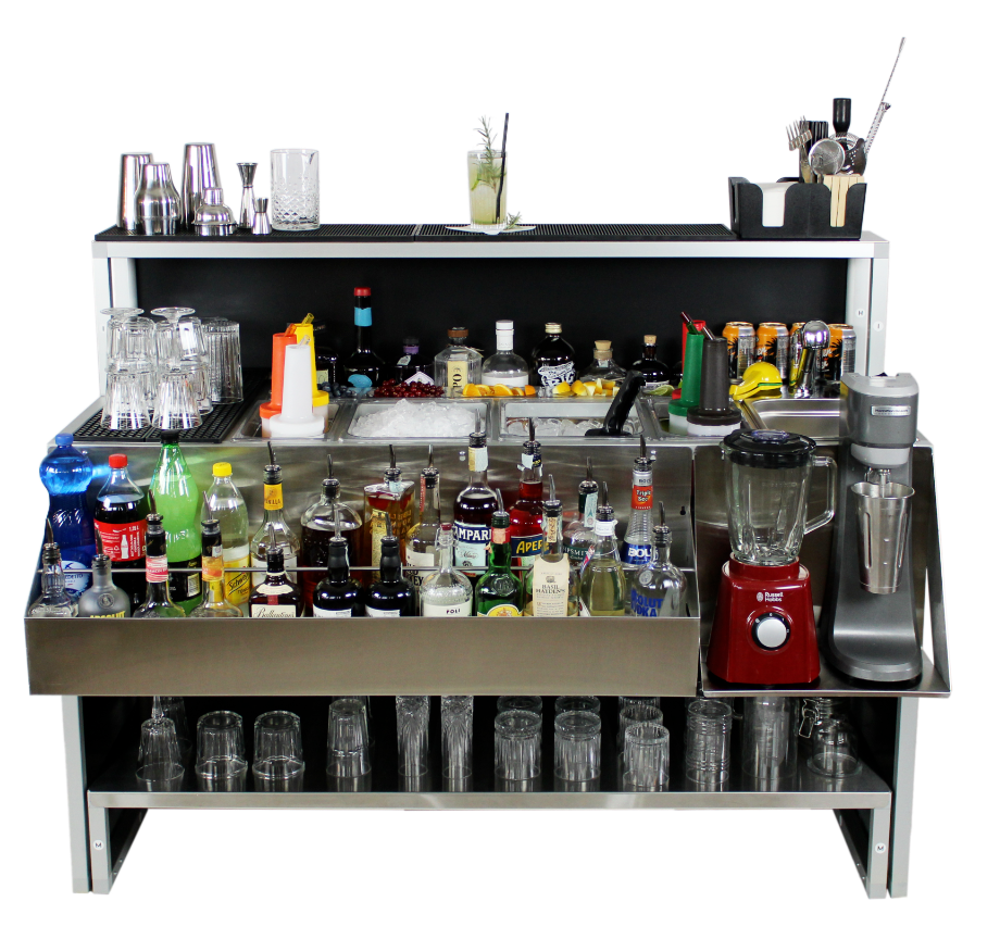 Cocktail Station Barman - Postazione Bar - Bancone Barman - 150 cm