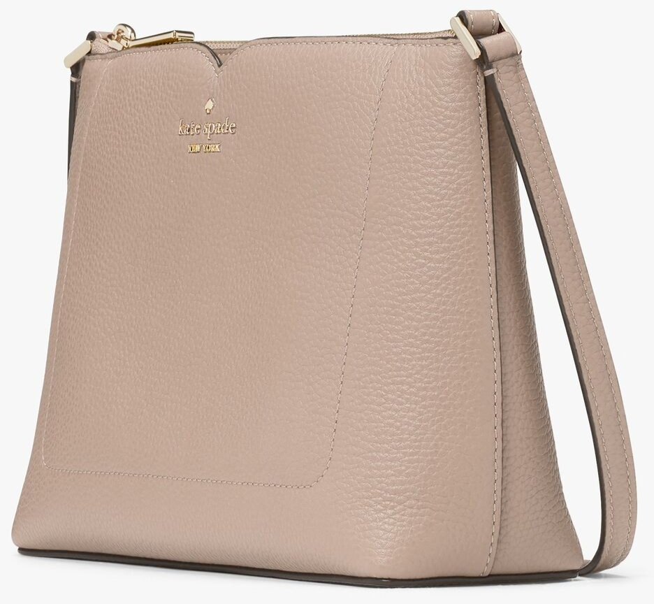 Kate Spade Harlow Crossbody Bag Warm Beige Pebbled Leather