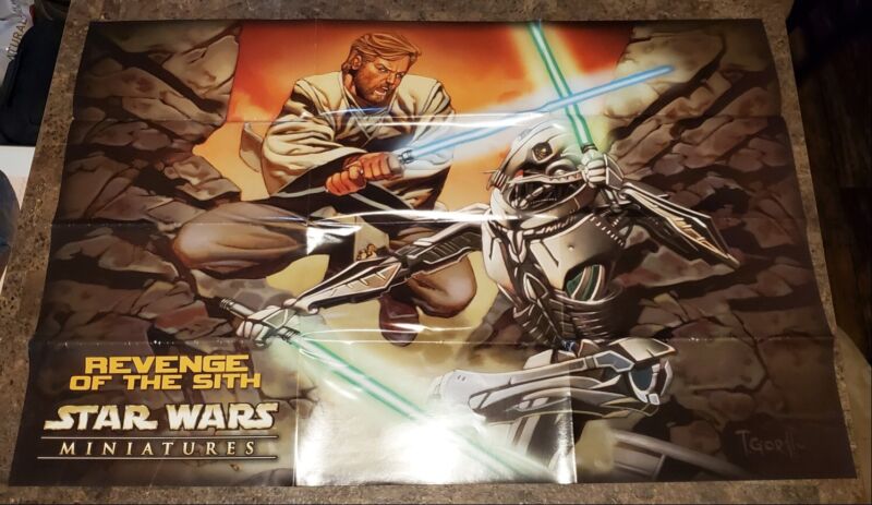 Star Wars 2005 Miniatures Revenge Of The Sith 2 Promo Store Poster 30" x 20"