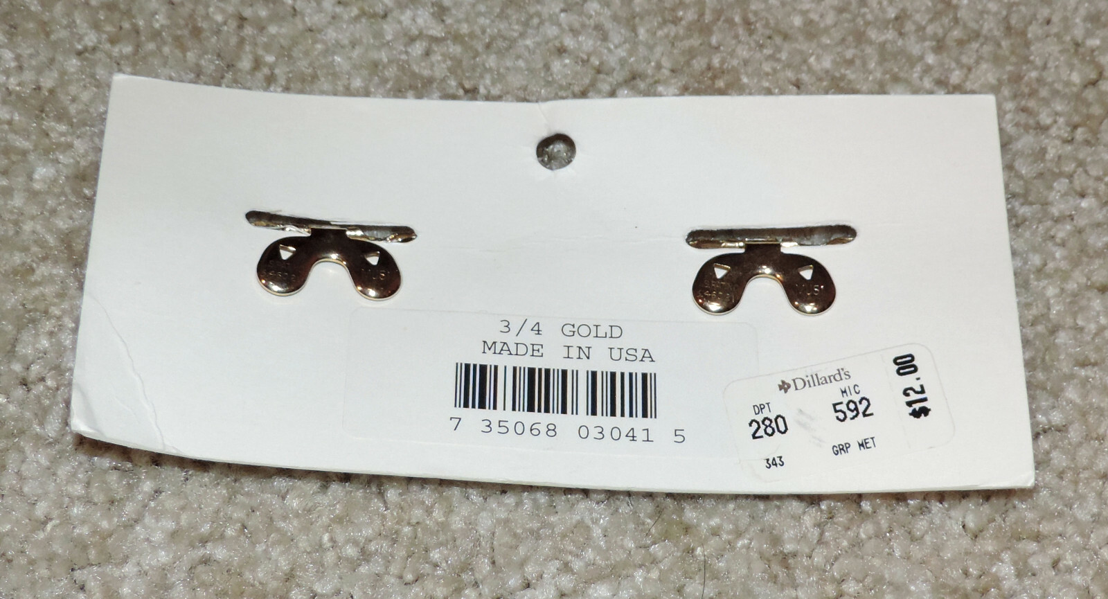 New Pair MUSI Gold Color Metal Shoe Dress Clips