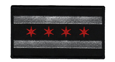 Chicago Flag Patch * City Of CHICAGO Flag * FUEGO CHICAGO Flag Patch ****