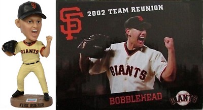  2012 KIRK ''WOODY'' RUETER '02 WORLD SERIES TEAM REUNION SF GIANTS BOBBLEHEAD SGA