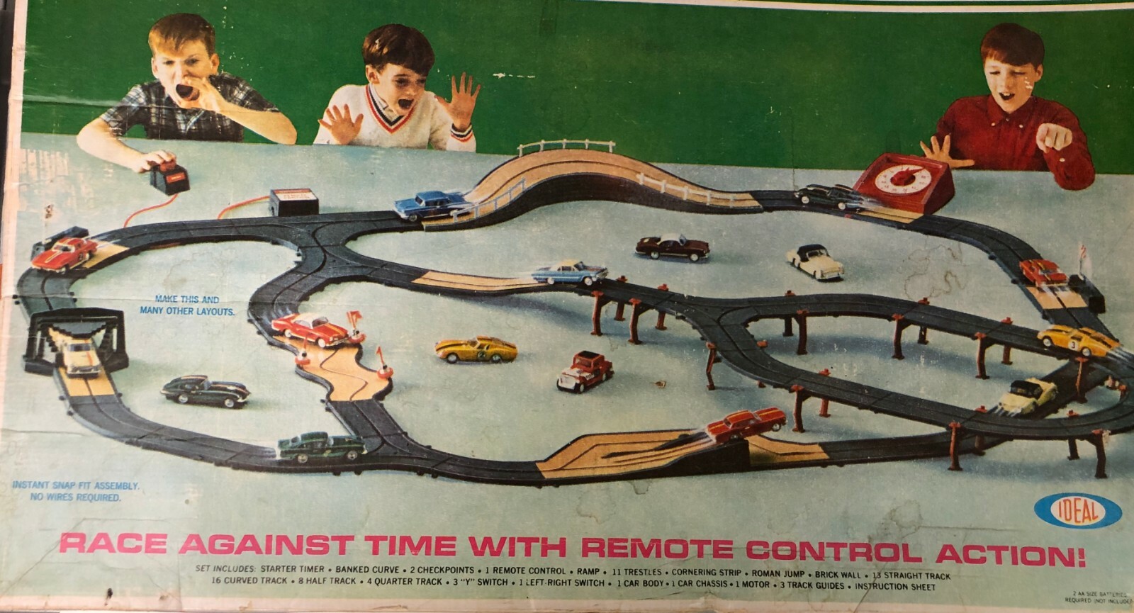 Ideal Motorific Tornado Racerific 4601-1 Set Vintage 1967 RARE NO CAR W