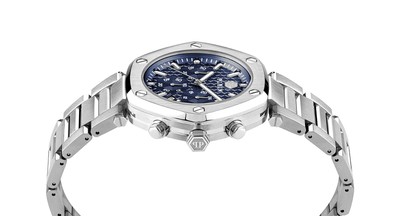 Pre-owned Philipp Plein Silver Mens Chronograph Watch The Hexagon Chrono Pwzba0323