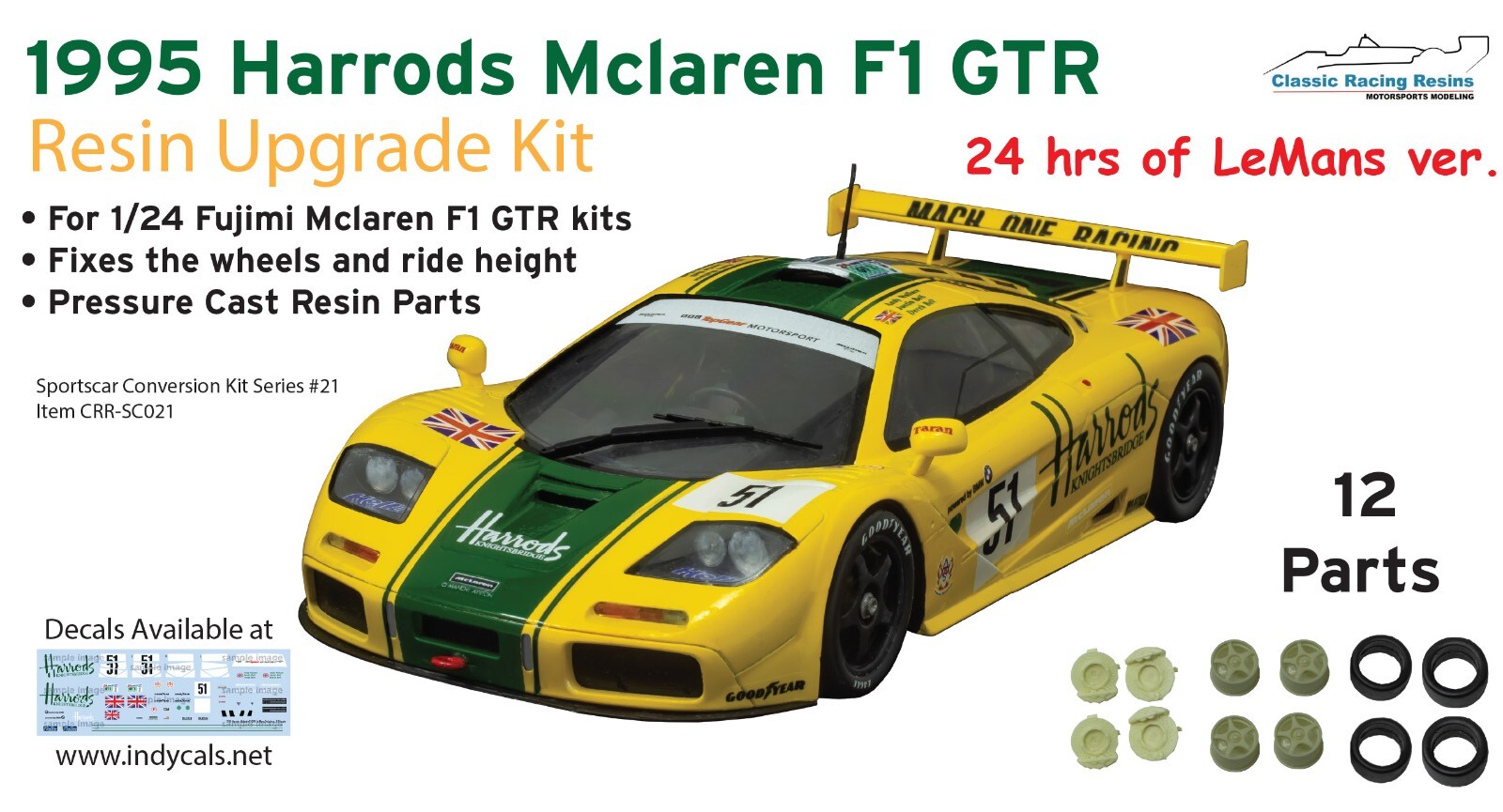 1/24 1995 Harrods Mclaren F1 GTR Short Tail UPGRADE resin 1/24 1995 Harrods Mclaren F1 GTR Short Tail UPGRADE resin