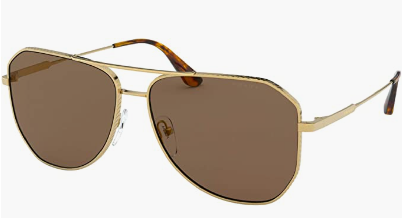 New PRADA Sunglasses SPR 63X 5AK-05D 61-14 Gold Aviator