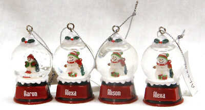 Ganz Miniature Personalized Name Snow Globes - A's & B's  - Free Shipping