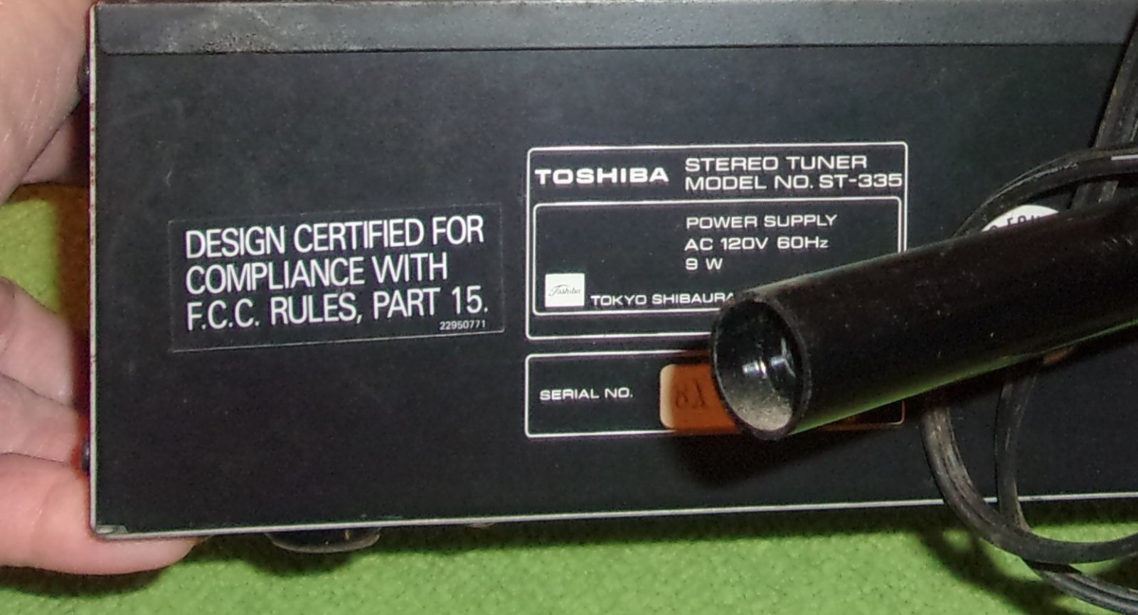 vintage Toshiba tuner Model NO ST-335 tested collectible display rare
