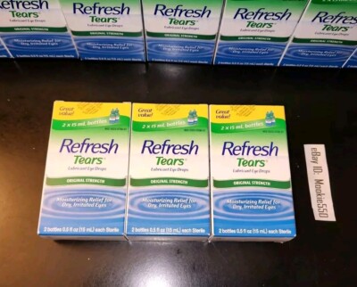 EXP 04/2027+! 3 Lot TWIN Pack REFRESH TEARS Eye Drops 0.5oz (15mL) 6 Bottles!