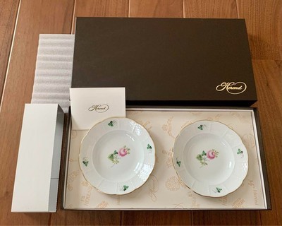 [Brand New, Unused] Herend Plate Pair Oriental Bowl Rose S