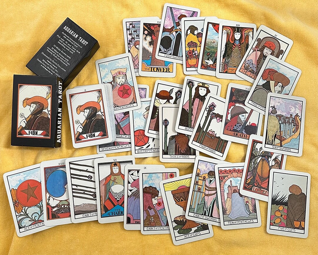 【Vintage】 THE AQUARIAN TAROT THE FOOL Vintage 1970 Aquarian Tarot Deck 