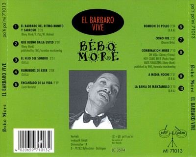 BEBO MORÉ BARBARO VIVE NEW CD