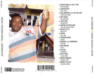 JAH SNOWCONE - REGGAE DANCEHALL NATURE NEW CD