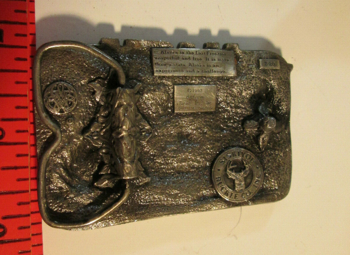 VTG Belt Buckle Alaska The Last Frontier Siskiyou Buckle Co.