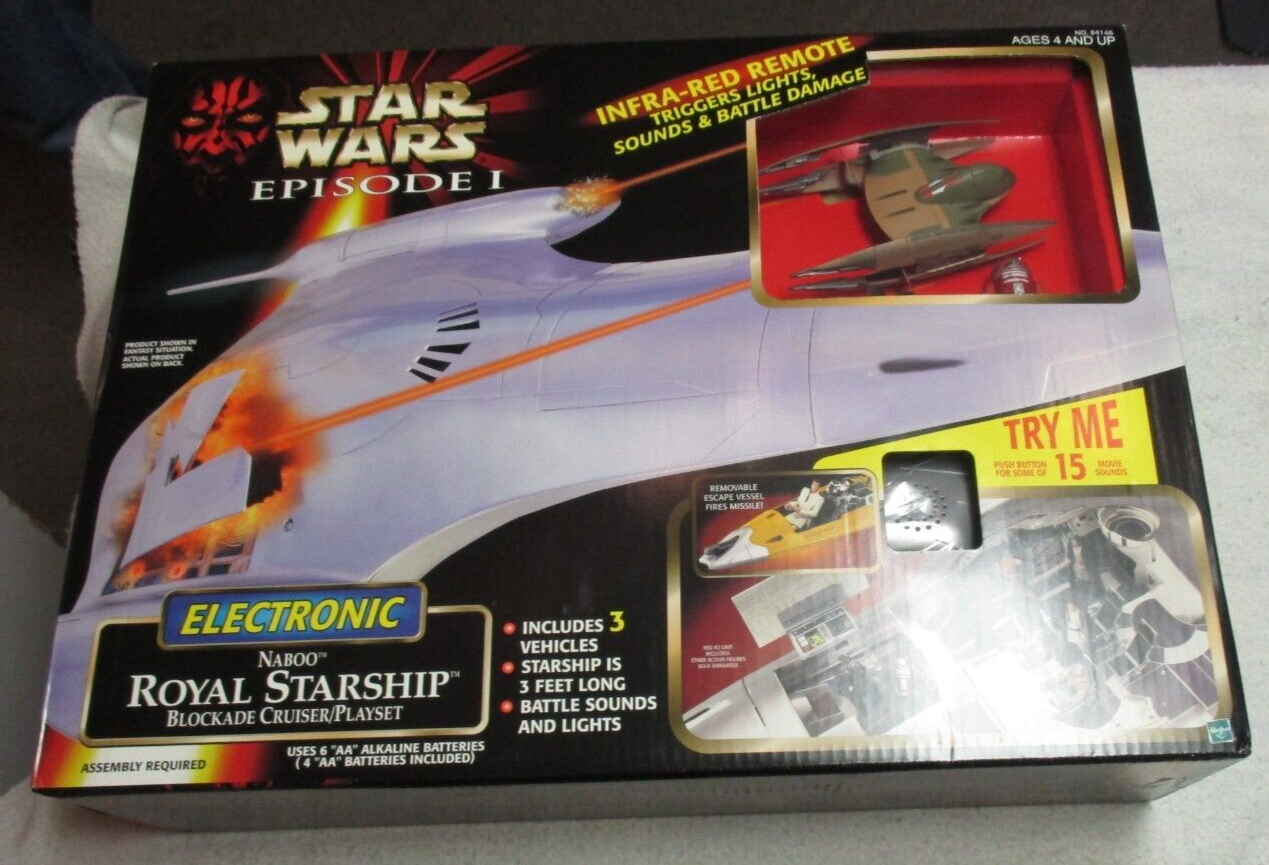 STAR WARS EPISODE I ROYAL NABOO STARSHIP 1999 HASBRO NICE
