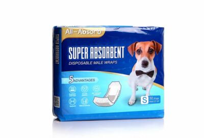 50 Pack Waist Disposable Dog Diapers Male Wraps Belly Bands Pet Soft All Sizes