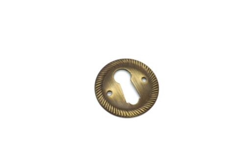 1" Keyhole Cover Plate Escutcheon Furniture Cabinet Brass Key Hole Lock Cover 