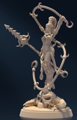 Undefeated Slaughter Dark Elf Daughter Pinup A D&D Pathfinder Fantasy 3D Print
