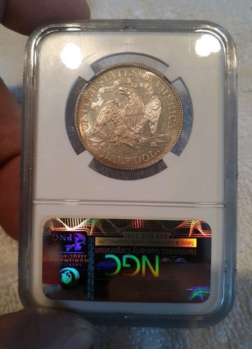 1877 50C Seated Liberty Half Dollar NGC MS-61 Solid Prooflike!