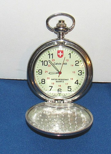 Calvin Hill Swiss Made Quartz Pocket Watch