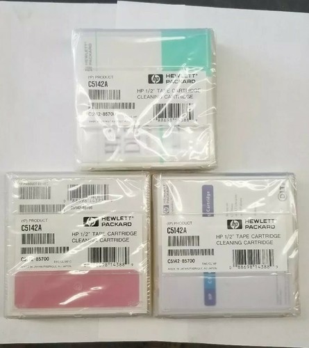 (3) HP DLT Cleaning Cartridges C5142A