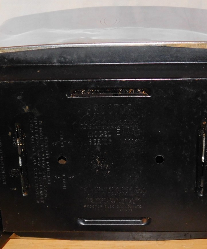 Vintage 1950's/60's PROCTOR Chrome E-1492 Toaster Mid Century Etched