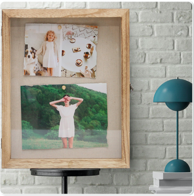 8x10 Picture Frame Rustic Wood Deep Shadow Box Display Case for
