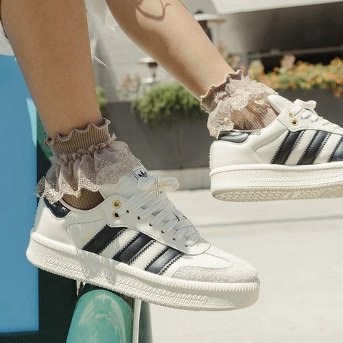 Женская спортивная обувь Adidas Originals Samba XLG, размер 7,5, белые кроссовки #226