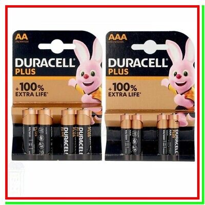batterie DURACELL PLUS 100% pile AA stilo AAA ministilo alcaline SUPER DURATA