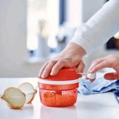 New Tupperware SuperSonic Chopper Compact Mini Food Processor Chili Red New