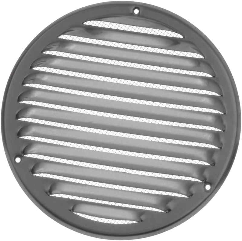 Stainless Steel Round Metal Air Vent Grille Cover with Insect Mesh Ø 160mm / 6"
