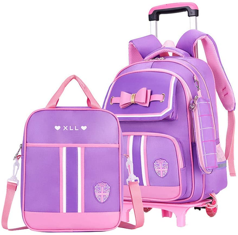 For Girls Cute Trolley Bags Primary School Bookbags With Wheels