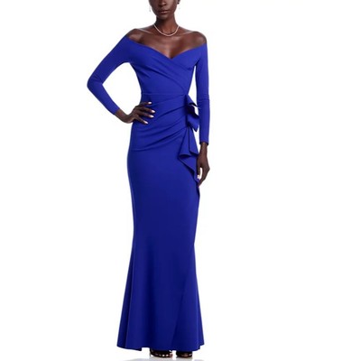 Платье с открытыми плечами Chiara Boni La Petite Robe Silveria, Inchiostro, 10