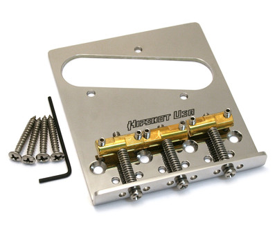 Hipshot Compensated Brass 3-Saddle Bridge Fender Telecaster/Tele  44100SS-V3B