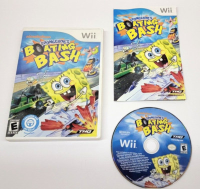 Spongebob Boating Bash (2010 Nintendo Wii) Complete Game CIB - Tested