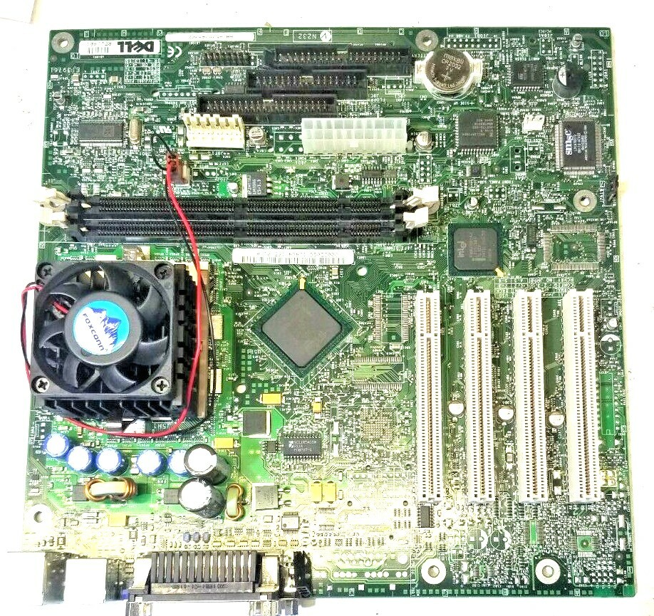 DELL AA A53824-302 MOTHERBOARD + INTEL CELERON 800MHz SL4TF CPU + H/S & FAN