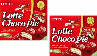 Lotte Choco Pie (Pack of 12 biscuit) free shipping