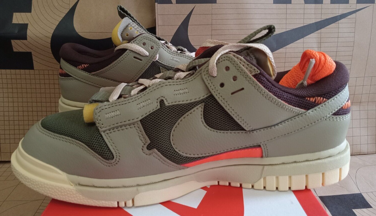 スニーカー Nike Air Dunk Jumbo Medium Olive DV0821-200 Nike Air Dunk Jumbo Shoes Medium & Neutral Olive DV0821-200