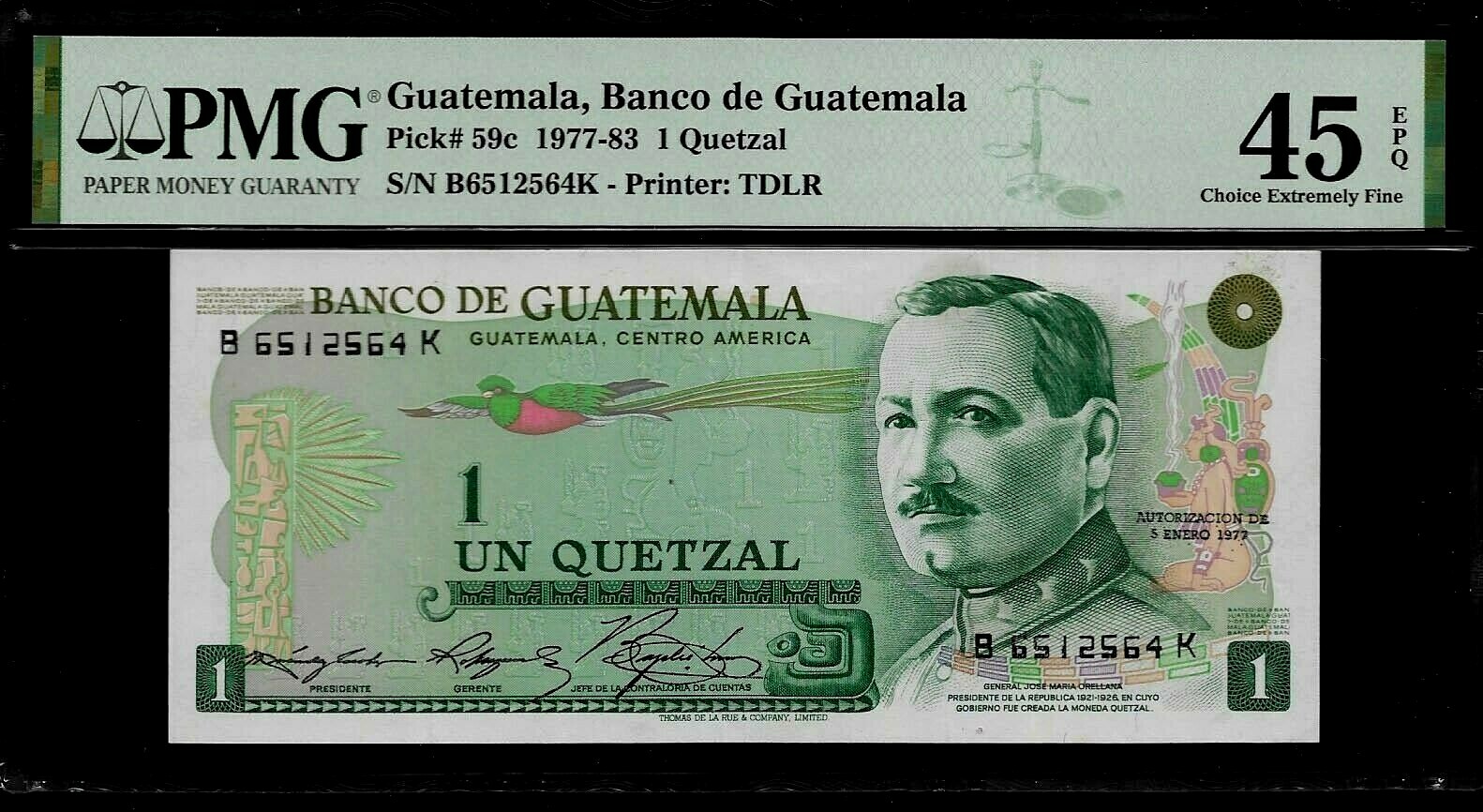 DMC Quetzal ケツァール　Revival Series Guatemala 2024 NEW 1 Quetzal Billete NEW100 Years