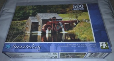 NEW Puzzlebug LPF Jigsaw Puzzle - Old Grist Mill in Autumn, Vermont - 500 Pieces