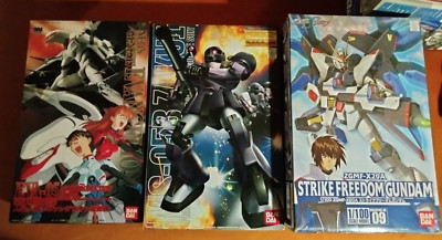 Bandai Gundam / Evangelion model kit lot of 3, 1/100 MG/HG vintage